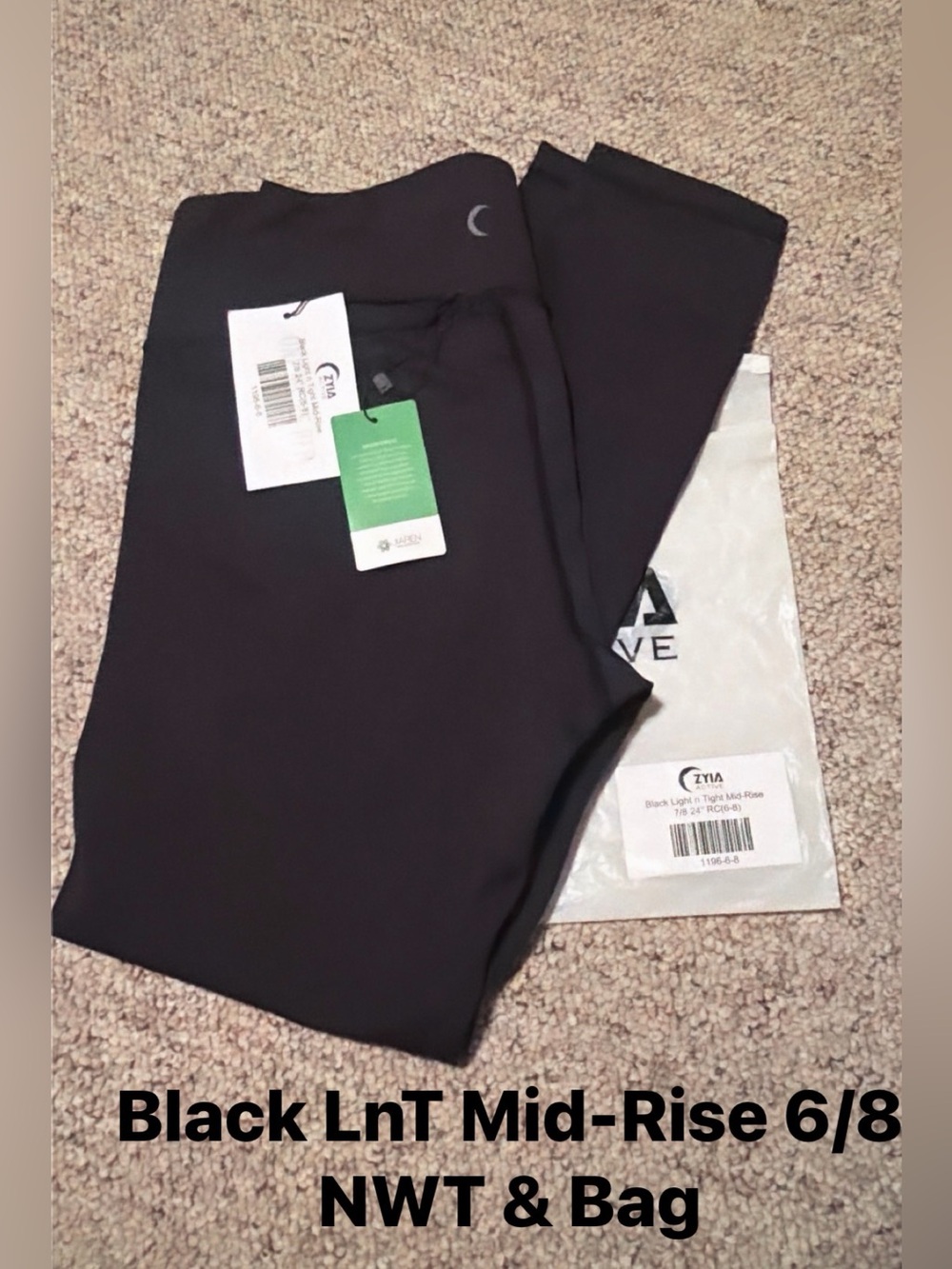 ZYIA Black Light n Tight Mid-Rise Leggings